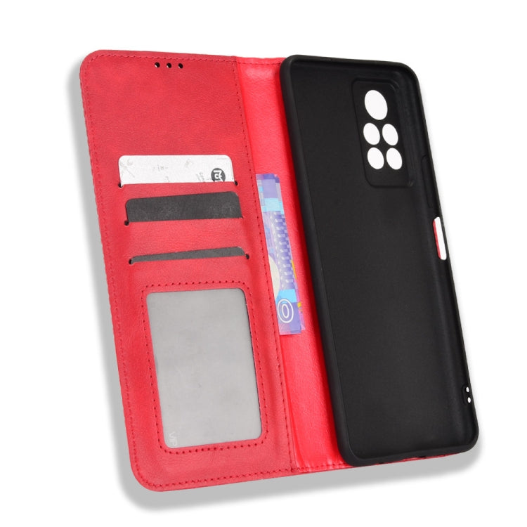 For Infinix Note 11 Pro Magnetic Buckle Retro Texture Leather Phone Case