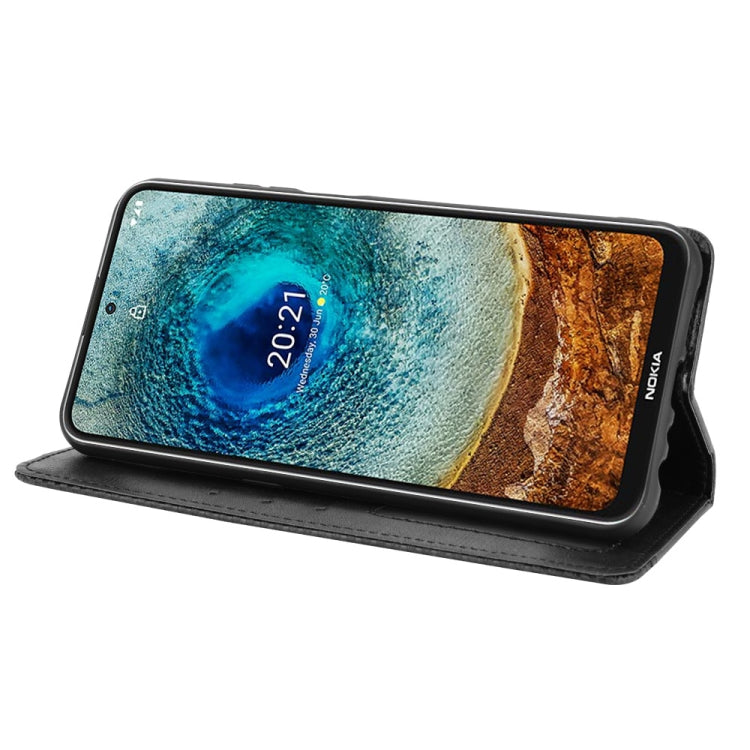 For Nokia X100 / X10 / X20 Magnetic Buckle Retro Texture Leather Phone Case