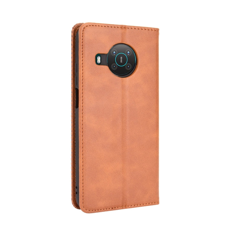 For Nokia X100 / X10 / X20 Magnetic Buckle Retro Texture Leather Phone Case