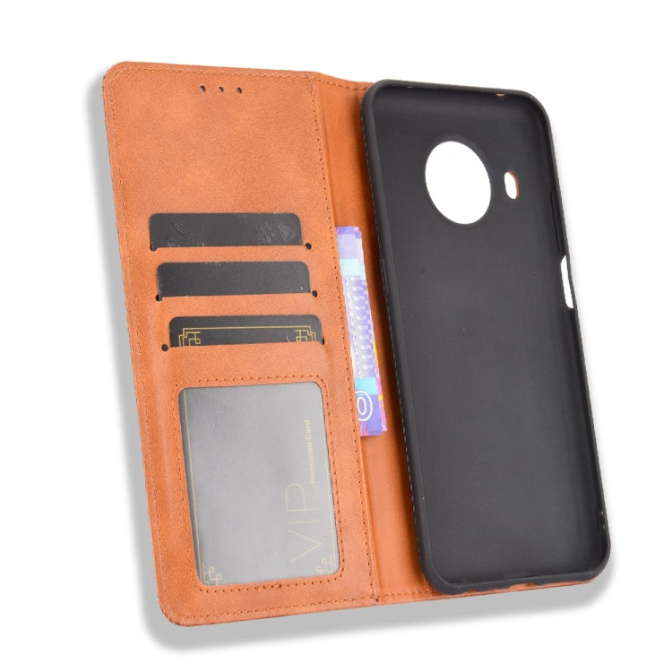 For Nokia X100 / X10 / X20 Magnetic Buckle Retro Texture Leather Phone Case