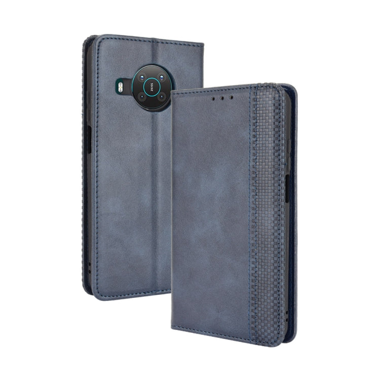 For Nokia X100 / X10 / X20 Magnetic Buckle Retro Texture Leather Phone Case