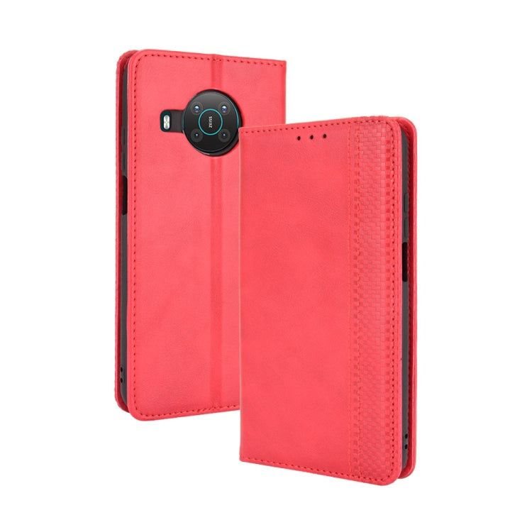 For Nokia X100 / X10 / X20 Magnetic Buckle Retro Texture Leather Phone Case