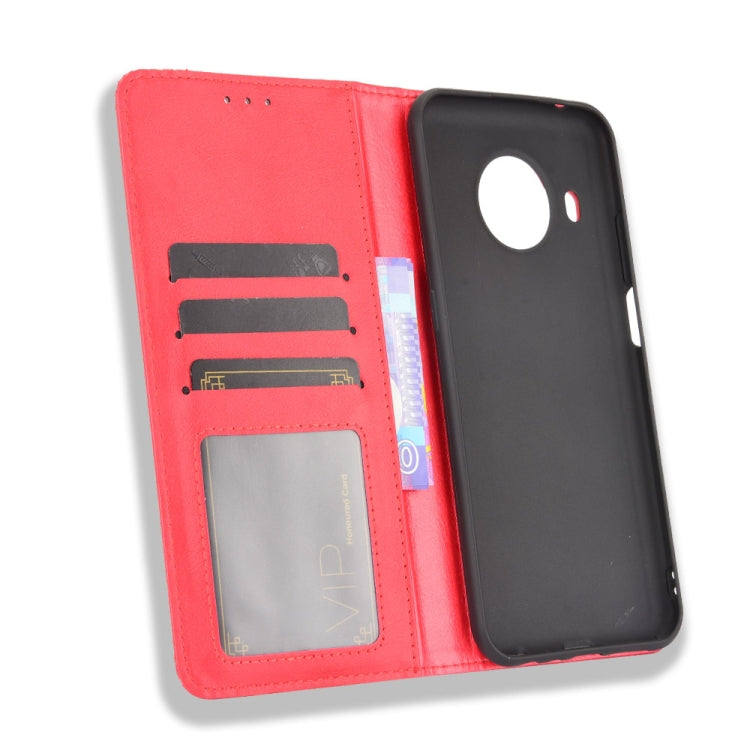 For Nokia X100 / X10 / X20 Magnetic Buckle Retro Texture Leather Phone Case