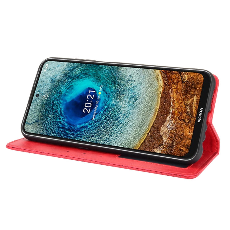 For Nokia X100 / X10 / X20 Magnetic Buckle Retro Texture Leather Phone Case