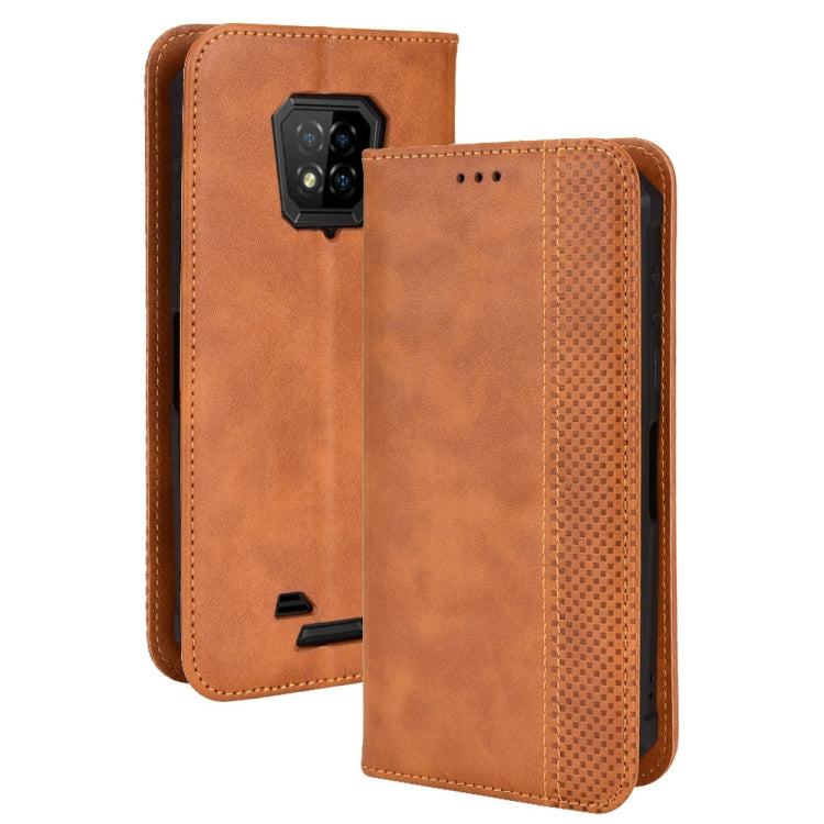 For Ulefone Armor 8 Magnetic Buckle Retro Texture Leather Phone Case