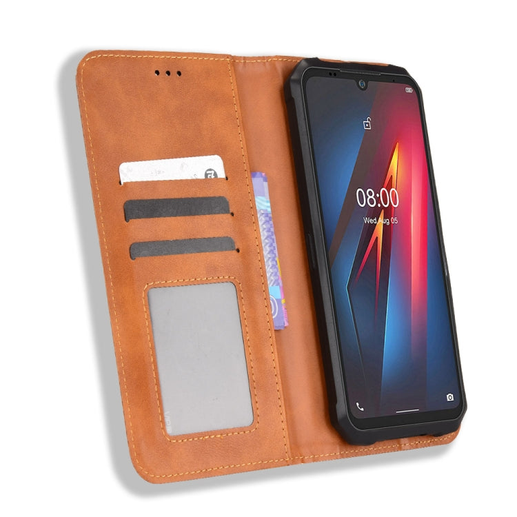 For Ulefone Armor 8 Magnetic Buckle Retro Texture Leather Phone Case