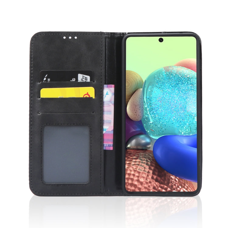 For Samsung Galaxy A73 5G Magnetic Buckle Retro Texture Leather Phone Case