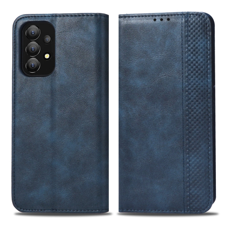 For Samsung Galaxy A73 5G Magnetic Buckle Retro Texture Leather Phone Case
