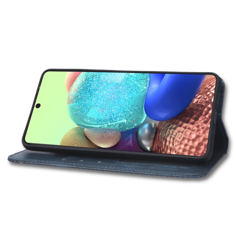 For Samsung Galaxy A73 5G Magnetic Buckle Retro Texture Leather Phone Case