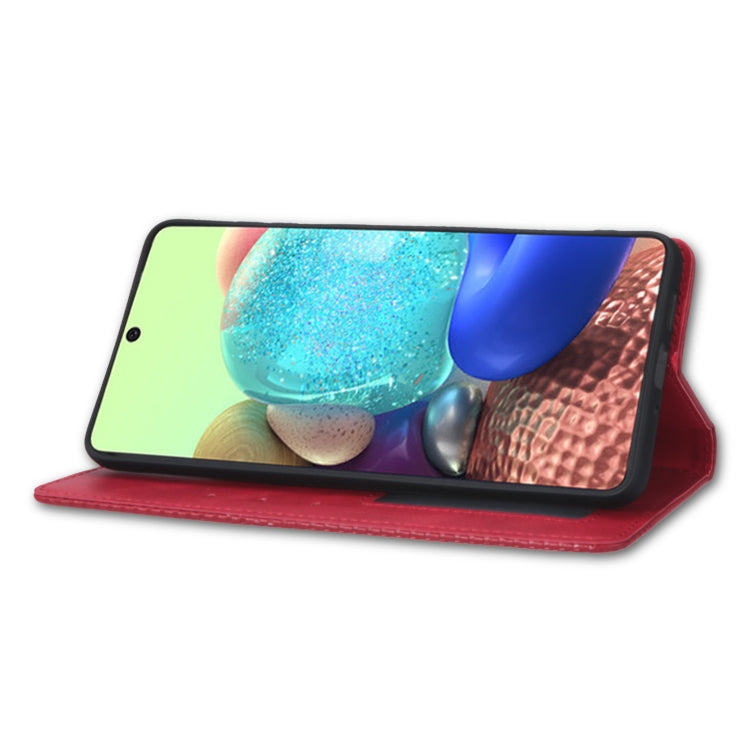 For Samsung Galaxy A73 5G Magnetic Buckle Retro Texture Leather Phone Case