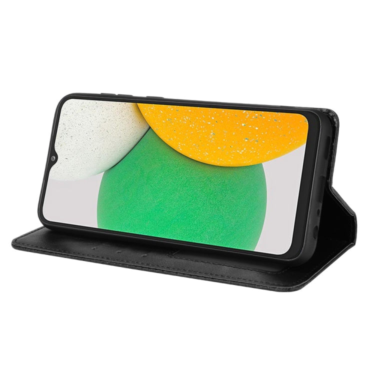 For Samsung Galaxy A03 Core Magnetic Buckle Retro Texture Leather Phone Case