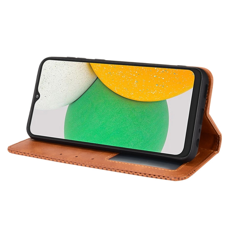 For Samsung Galaxy A03 Core Magnetic Buckle Retro Texture Leather Phone Case
