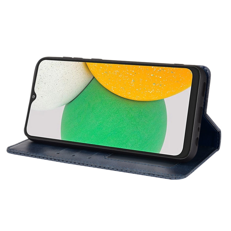 For Samsung Galaxy A03 Core Magnetic Buckle Retro Texture Leather Phone Case