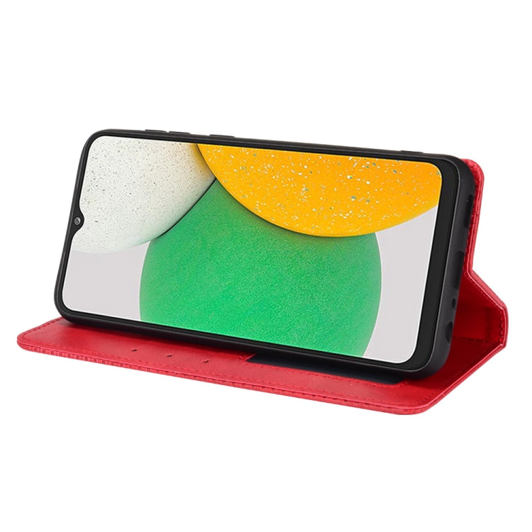 For Samsung Galaxy A03 Core Magnetic Buckle Retro Texture Leather Phone Case