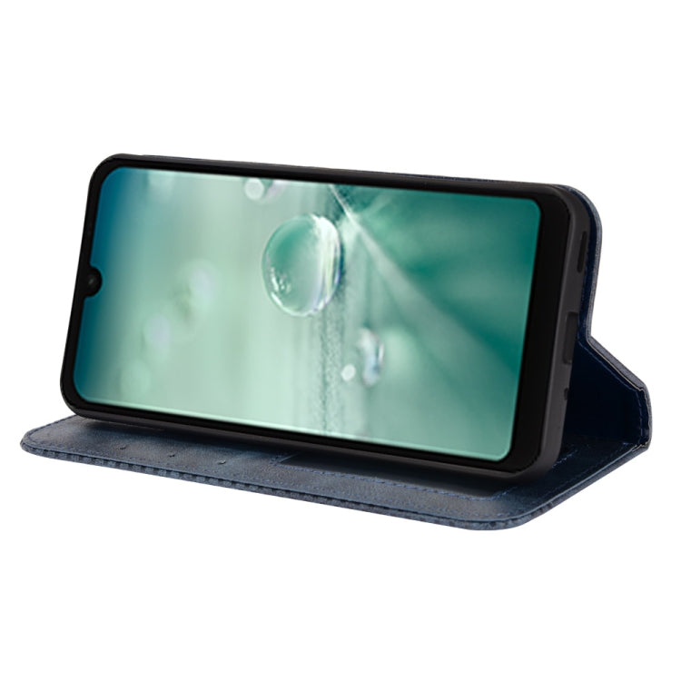 For Sharp Aquos Wish Magnetic Buckle Retro Texture Leather Phone Case