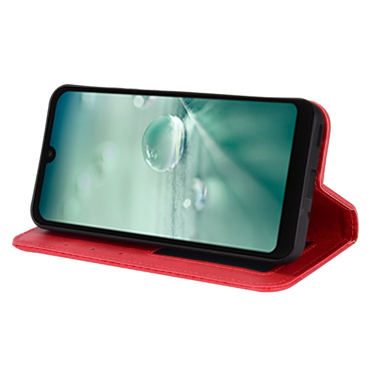 For Sharp Aquos Wish Magnetic Buckle Retro Texture Leather Phone Case