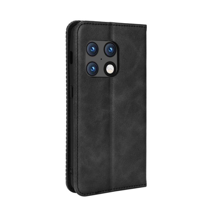 For OnePlus 10 Pro 5G Magnetic Buckle Retro Texture Leather Phone Case