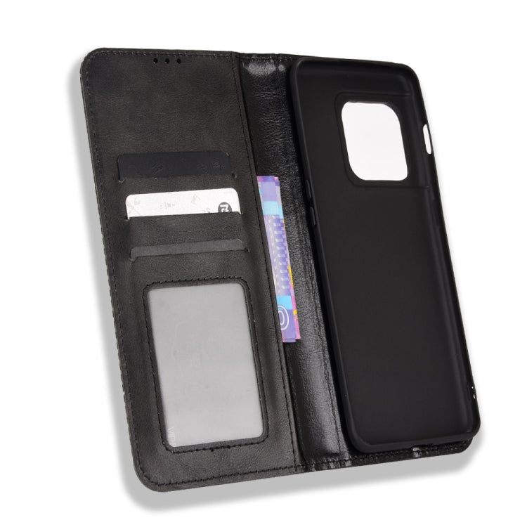 For OnePlus 10 Pro 5G Magnetic Buckle Retro Texture Leather Phone Case