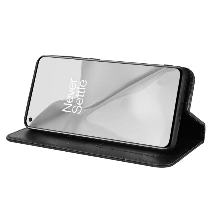 For OnePlus 10 Pro 5G Magnetic Buckle Retro Texture Leather Phone Case