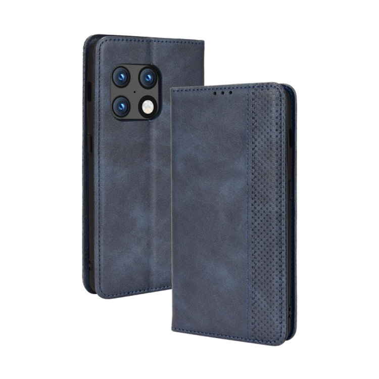 For OnePlus 10 Pro 5G Magnetic Buckle Retro Texture Leather Phone Case