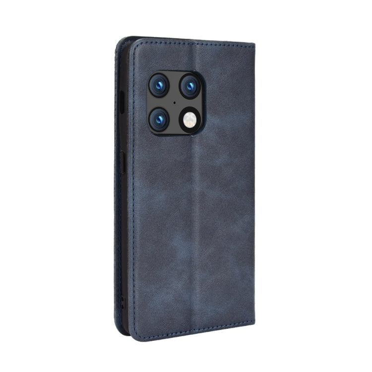 For OnePlus 10 Pro 5G Magnetic Buckle Retro Texture Leather Phone Case