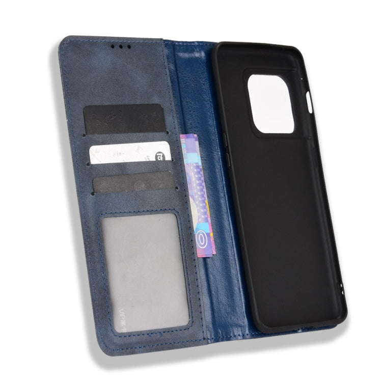For OnePlus 10 Pro 5G Magnetic Buckle Retro Texture Leather Phone Case