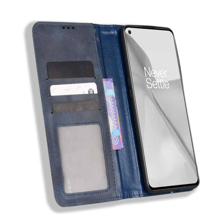For OnePlus 10 Pro 5G Magnetic Buckle Retro Texture Leather Phone Case