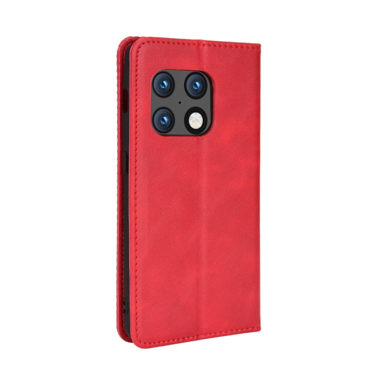 For OnePlus 10 Pro 5G Magnetic Buckle Retro Texture Leather Phone Case