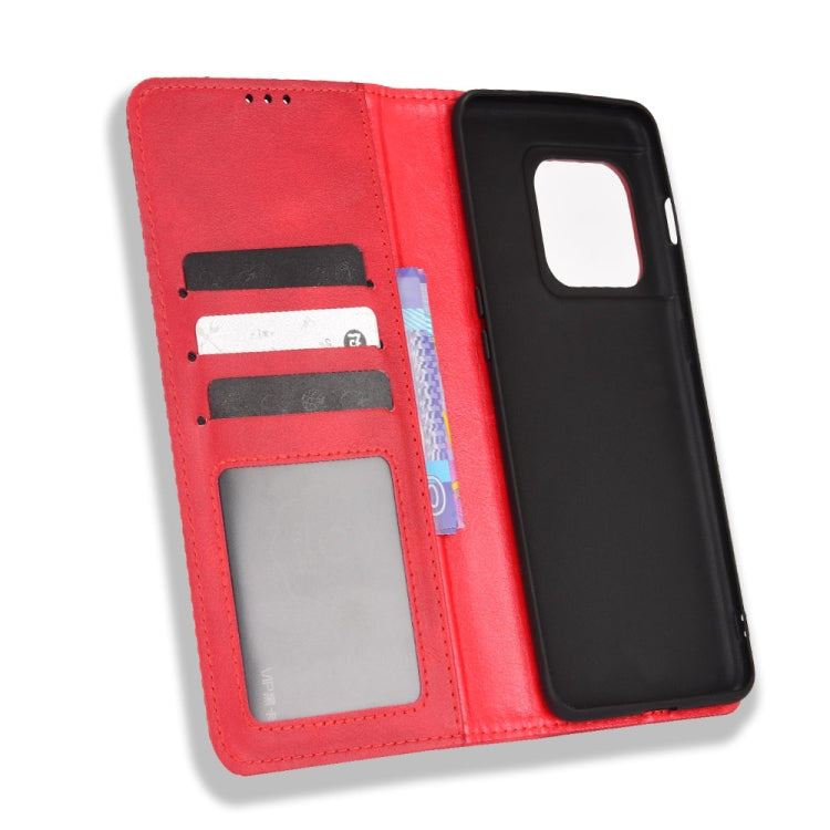 For OnePlus 10 Pro 5G Magnetic Buckle Retro Texture Leather Phone Case