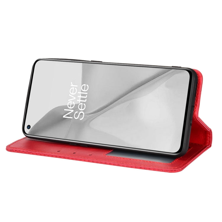 For OnePlus 10 Pro 5G Magnetic Buckle Retro Texture Leather Phone Case