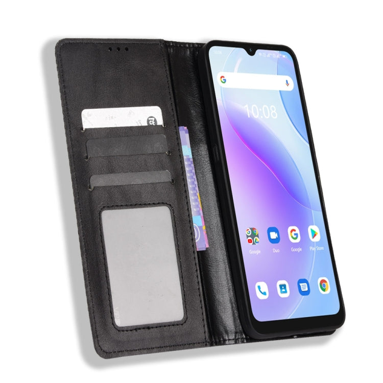 For Umidigi A11s Magnetic Buckle Retro Texture Leather Phone Case