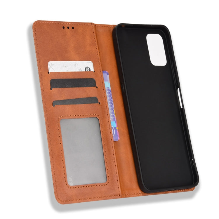 For Umidigi A11s Magnetic Buckle Retro Texture Leather Phone Case