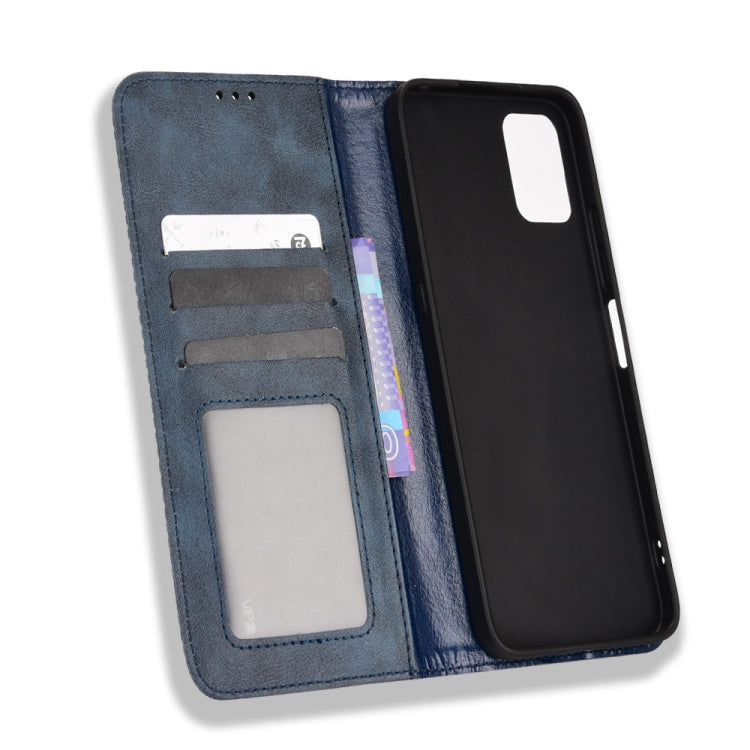 For Umidigi A11s Magnetic Buckle Retro Texture Leather Phone Case