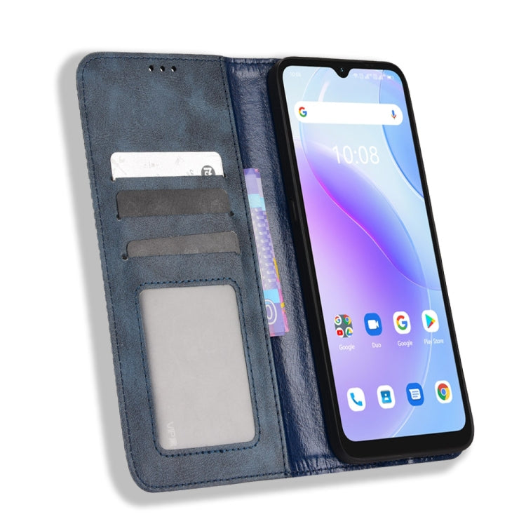 For Umidigi A11s Magnetic Buckle Retro Texture Leather Phone Case