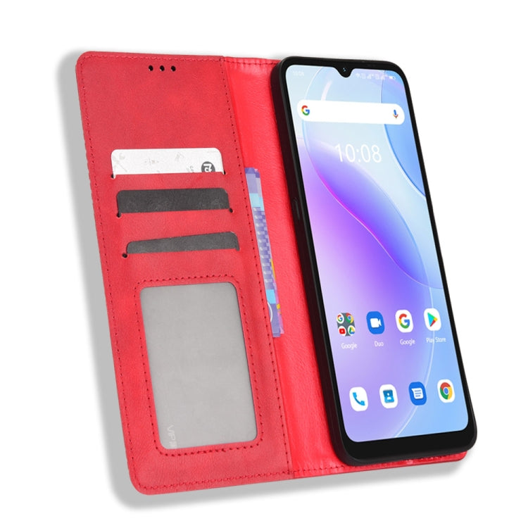 For Umidigi A11s Magnetic Buckle Retro Texture Leather Phone Case