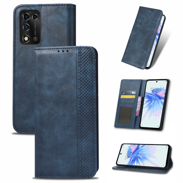 For ZTE Libero 5G II Magnetic Buckle Retro Texture Leather Phone Case