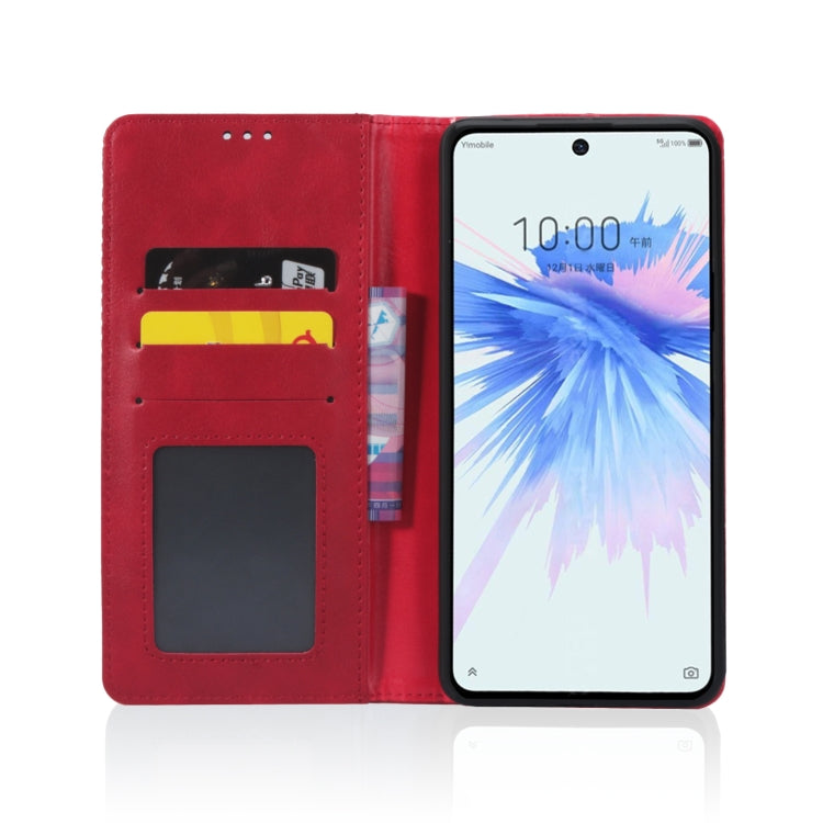For ZTE Libero 5G II Magnetic Buckle Retro Texture Leather Phone Case