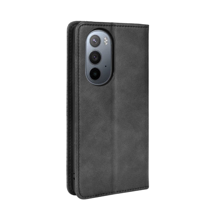 For Motorola Moto Edge X30 Magnetic Buckle Retro Crazy Horse Leather Phone Case
