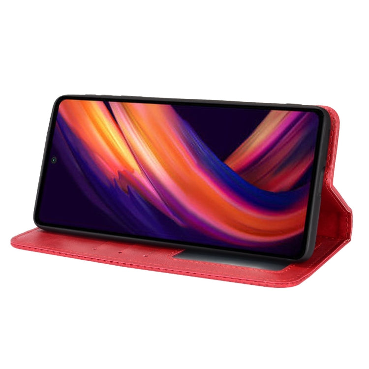 For Motorola Moto Edge X30 Magnetic Buckle Retro Crazy Horse Leather Phone Case
