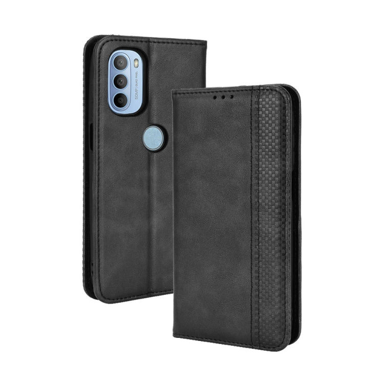 For Motorola Moto G41 / G31 Magnetic Buckle Retro Crazy Horse Leather Phone Case