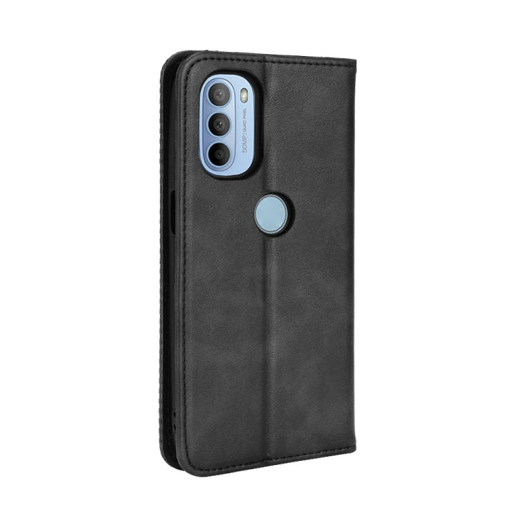 For Motorola Moto G41 / G31 Magnetic Buckle Retro Crazy Horse Leather Phone Case