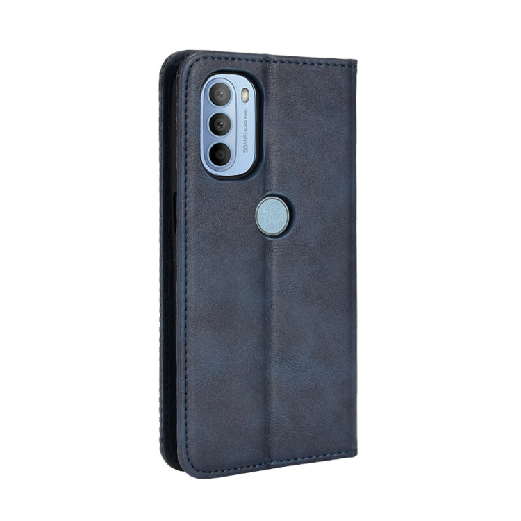 For Motorola Moto G41 / G31 Magnetic Buckle Retro Crazy Horse Leather Phone Case