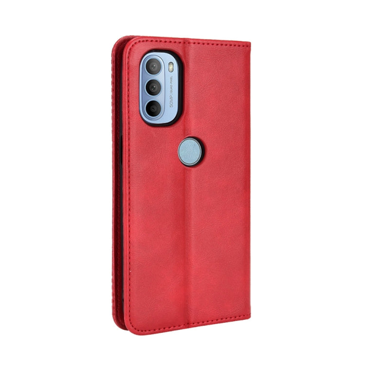 For Motorola Moto G41 / G31 Magnetic Buckle Retro Crazy Horse Leather Phone Case
