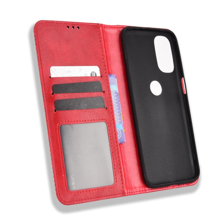 For Motorola Moto G41 / G31 Magnetic Buckle Retro Crazy Horse Leather Phone Case