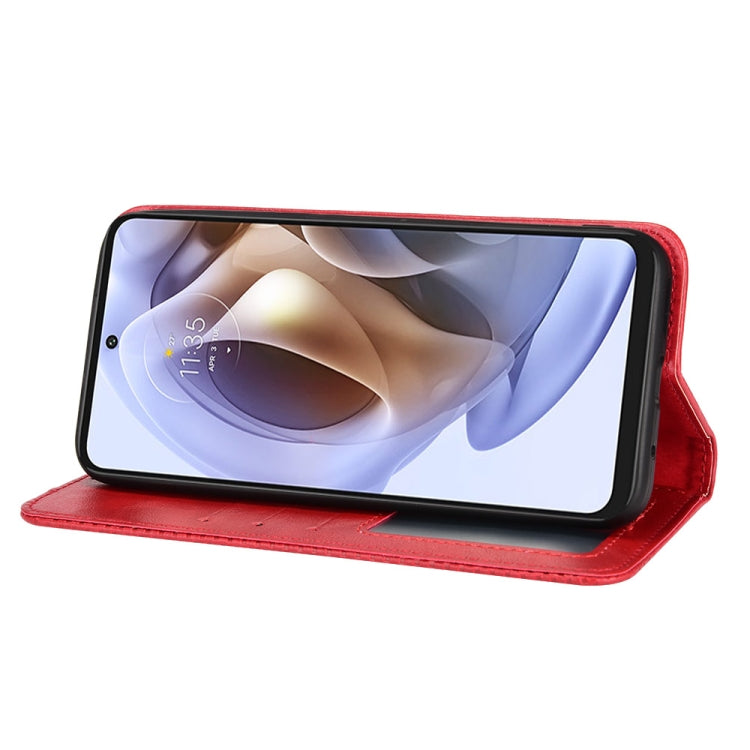 For Motorola Moto G41 / G31 Magnetic Buckle Retro Crazy Horse Leather Phone Case