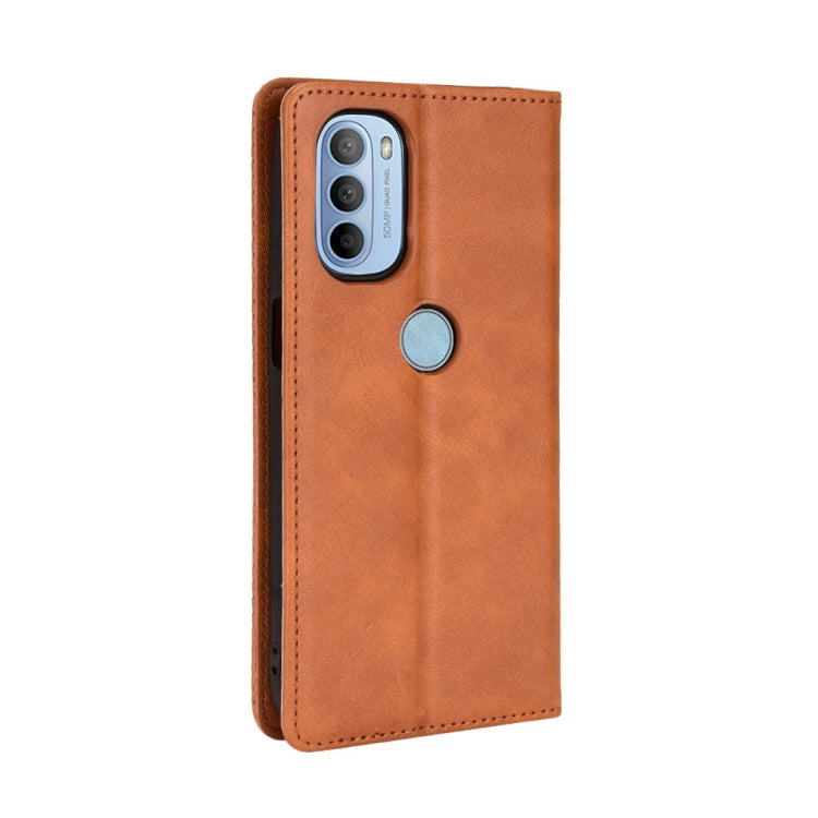For Motorola Moto G41 / G31 Magnetic Buckle Retro Crazy Horse Leather Phone Case