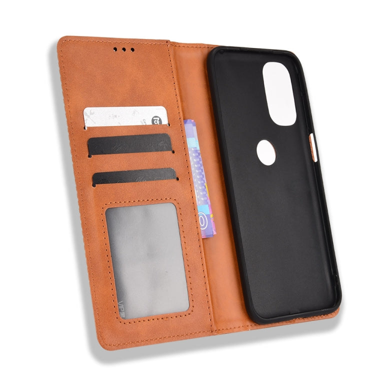 For Motorola Moto G41 / G31 Magnetic Buckle Retro Crazy Horse Leather Phone Case