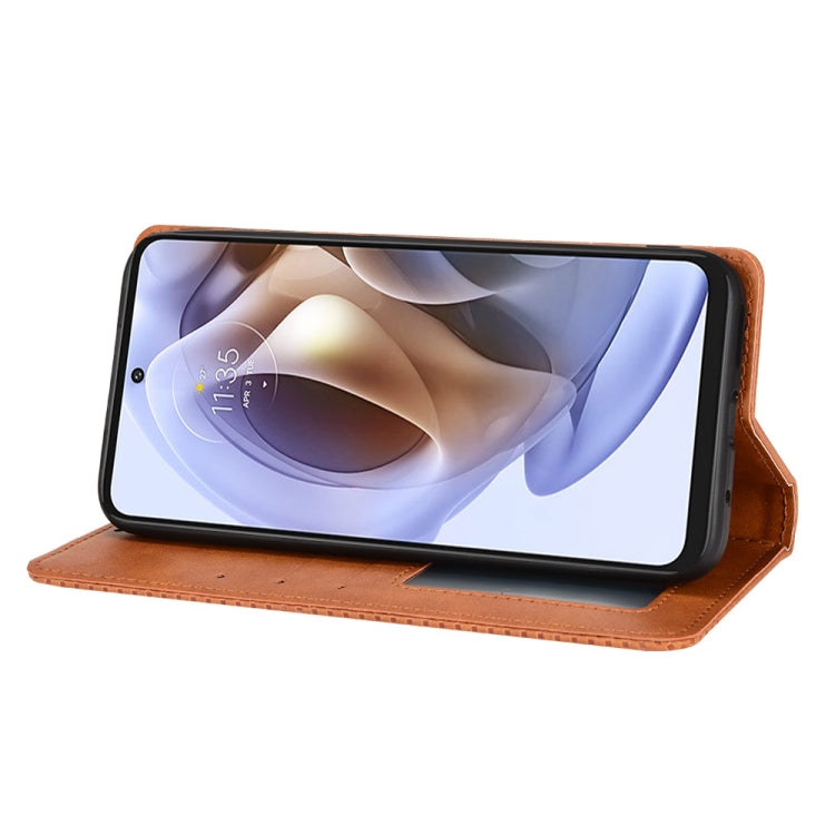 For Motorola Moto G41 / G31 Magnetic Buckle Retro Crazy Horse Leather Phone Case