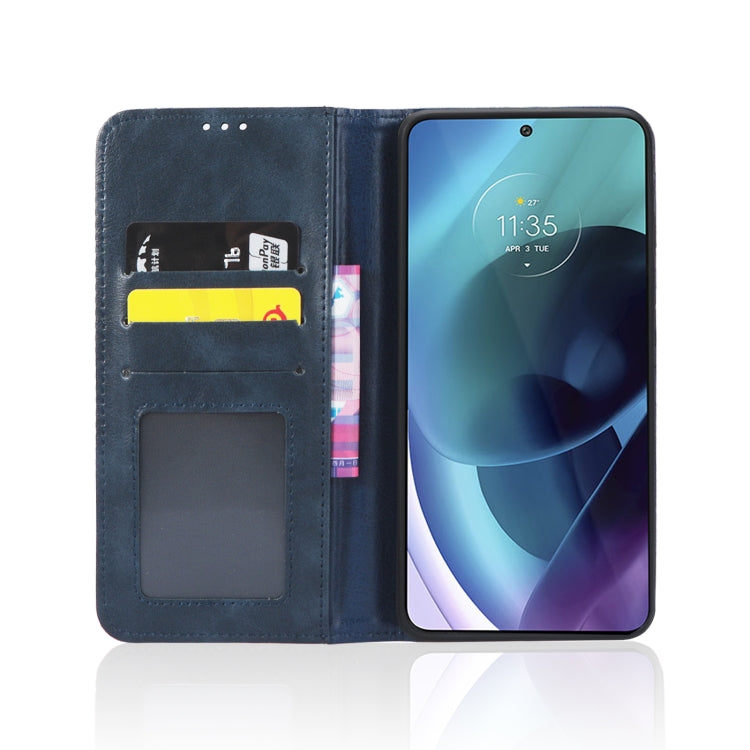 For Motorola Moto G51 5G Magnetic Buckle Retro Crazy Horse Leather Phone Case