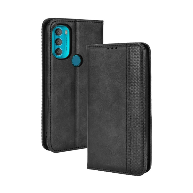 For Motorola Moto G71 5G Magnetic Buckle Retro Crazy Horse Leather Phone Case